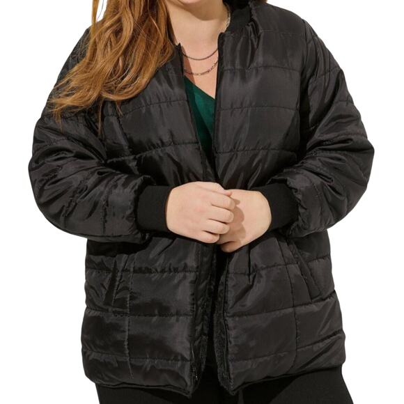 Torrid Black Puffer Jacket Water & Wind Resistant Cold Weather Gear Sz 5X - Picture 1 of 12